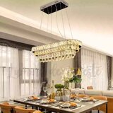 Candelabru 100W cu cristale Dining, 3 surse de iluminare, Telecomanda